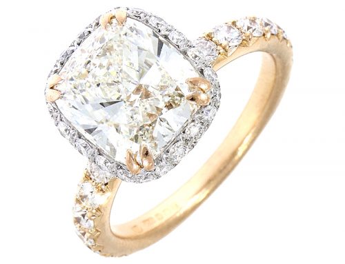 SHOWCASE: 18ct Rose Gold Microset Halo Engagement Ring