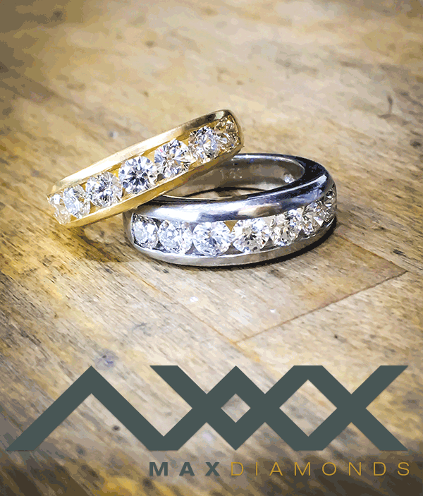 max diamonds logo and rings