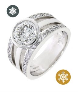 diamond platinum cocktail ring
